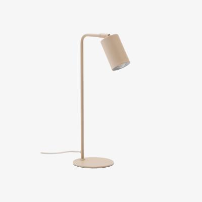Kave Home Manie metal desk lamp with beige textured finish