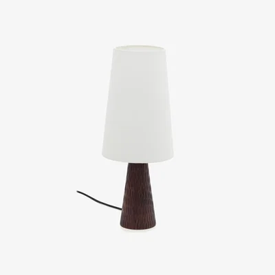 Kave Home Amire table lamp made of wood in a dark finish