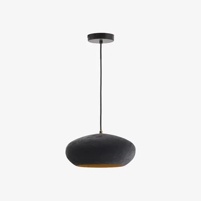 Kave Home Inda metal ceiling lamp in a black finish, Ø 30 cm