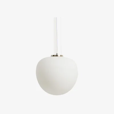 Kave Home Ardali ceiling lamp in smoked glass and steel with brushed finish Ø40cm