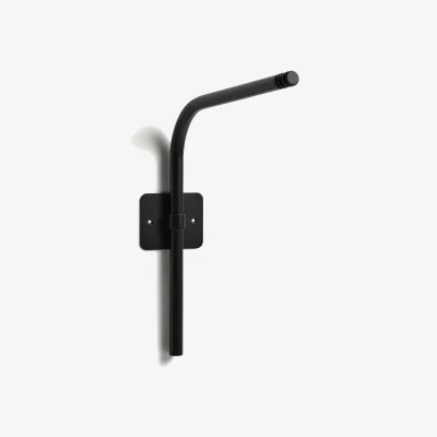 Kave Home Nali metal wall bracket for portable lamps with black painted finish