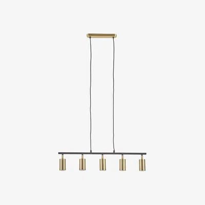 Kave Home Mirela ceiling lamp in metal with brass and black finish