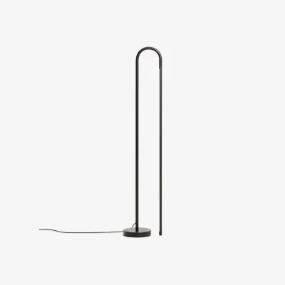 Kave Home Bow black aluminium floor lamp UK adaptor