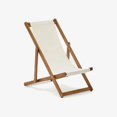 Kave Home Adredna children’s beige outdoor folding hammock made of FSC 100% solid acacia wood