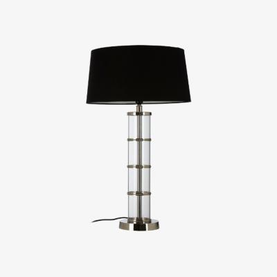 La Redoute Nickel Finish with Clear Acrylic Cylinder Table Lamp