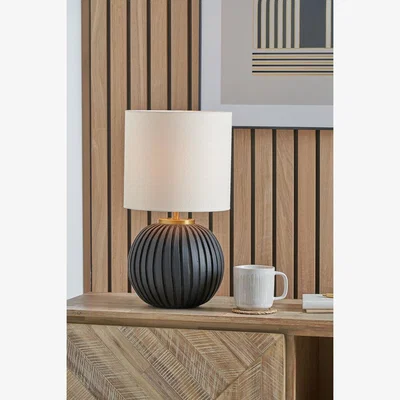 La Redoute Terracotta Textured Ball Table Lamp