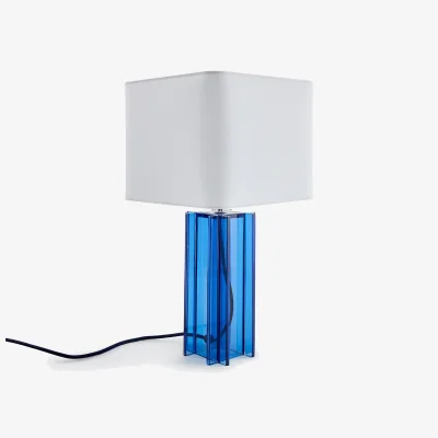 La Redoute Bimo Table Lamp in Colourful Glass and Linen