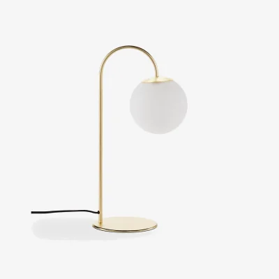 La Redoute Moricio Brass and Opaline Glass Table Lamp