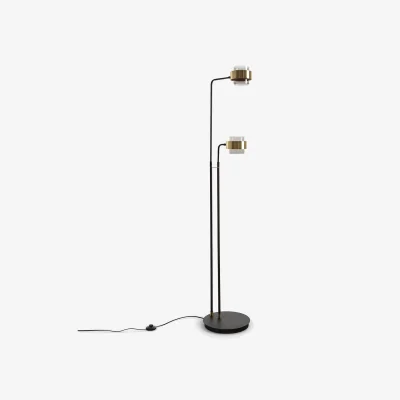 La Redoute Botello Floor Lamp with 2 Glass & Metal Arms