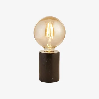 La Redoute Black Marble Base Table Lamp with Amber LED Bulb