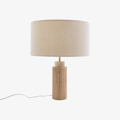 La Redoute Idna Metal, Linen and Oak Table Lamp