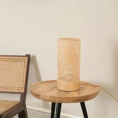 La Redoute Soft Light Table Lamp with Bamboo Shade
