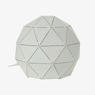La Redoute White Metal Globe Table Lamp
