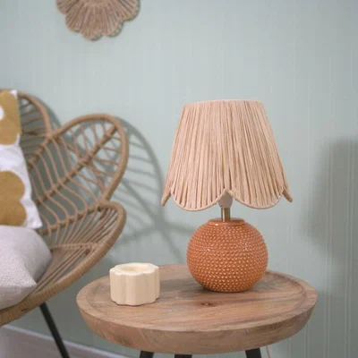 La Redoute Peach Ceramic Table Lamp