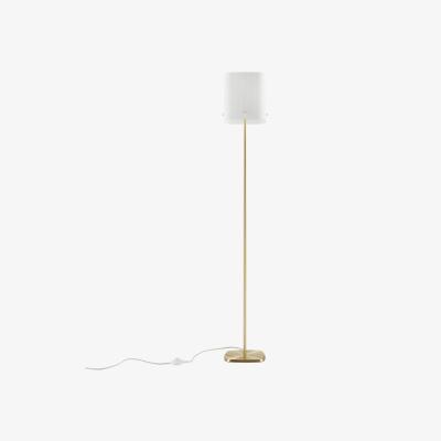La Redoute Danny Brass and Streaked Glass Floor Lamp