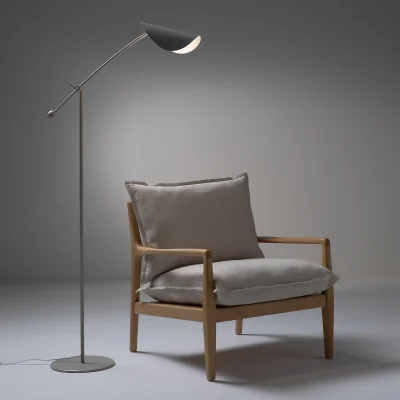 La Redoute Funambule Grey Metal Reading Lamp
