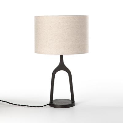 La Redoute Jakomé Linen and Cast Metal Table Lamp