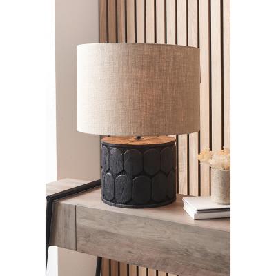 La Redoute Charlie Embossed Wood Wide Table Lamp Base