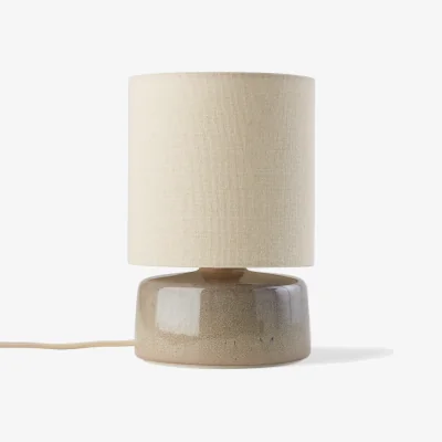 La Redoute Amaga Table Lamp in Ceramic and Linen H.25cm