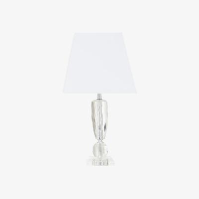 La Redoute Stepped Crystal Base with White Shade Table Lamp