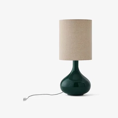 La Redoute Juna Glass & Linen Table Lamp