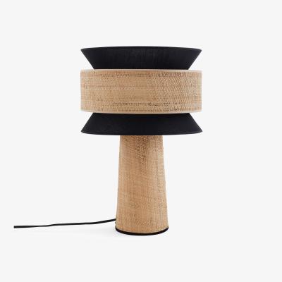 La Redoute Dolkie Raffia and Cotton Table Lamp
