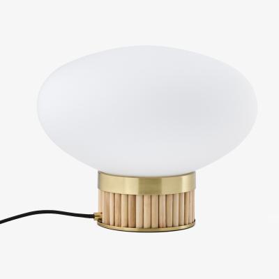 La Redoute Signatures Dolce Brass, Bamboo and Opaline Glass Lamp