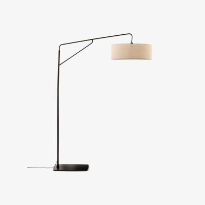 La Redoute Cinqua Metal & Linen Arch Floor Lamp