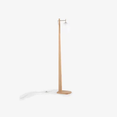La Redoute Navida Metal, Oak & Frosted Glass Floor Lamp