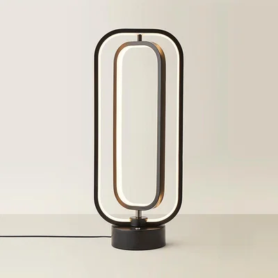 La Redoute Matte Black Revolving LED Table Lamp