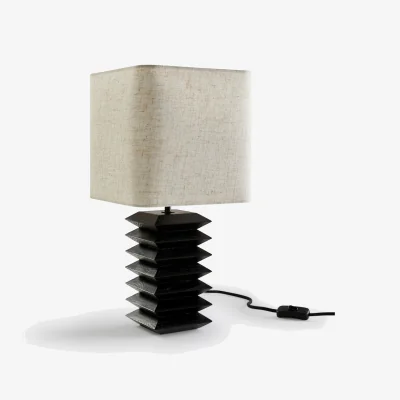 La Redoute Remilo Solid Ash & Linen Table Lamp