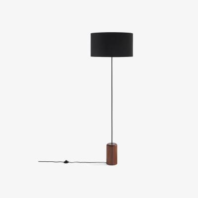 La Redoute Noyana Walnut, Metal & Cotton Floor Lamp
