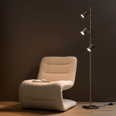 La Redoute Girevole Spotlight Satin Nickel Floor Lamp