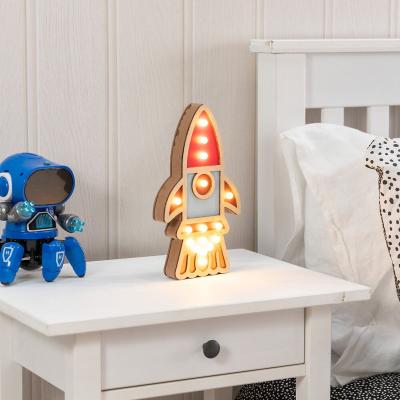 La Redoute Wooden Rocket Table Lamp