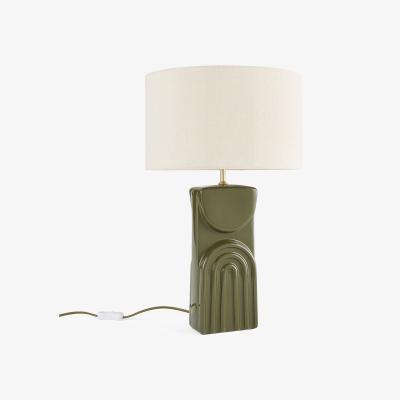 La Redoute Topia Ceramic & Linen Table Lamp