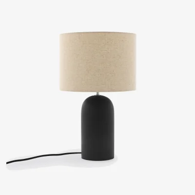 La Redoute Emna Concrete and Linen Table Lamp