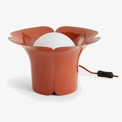 La Redoute Tessen Metal & Opaline Glass Tulip Table Lamp