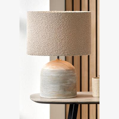 La Redoute Nikita Engraved Wood Dome Table Lamp Base