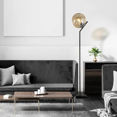 La Redoute Hammered Glass Floor Lamp