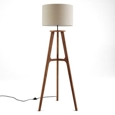 La Redoute Larso Oak & Linen Tripod Floor Lamp