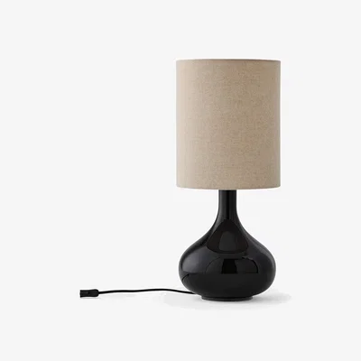 La Redoute Juna Glass & Linen Table Lamp