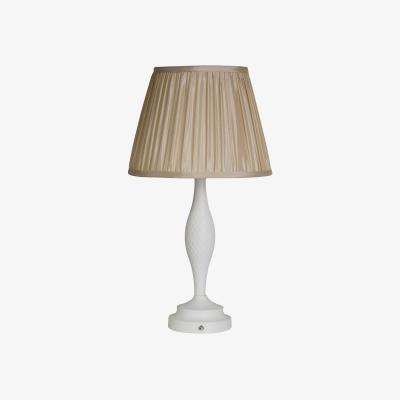 La Redoute Rechargeable White Candle Table Lamp with Pleated Shade