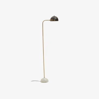 La Redoute 160cm Floor Lamp with Black shade and White Marble Base