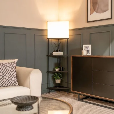 La Redoute 3-Shelf Corner Floor Lamp