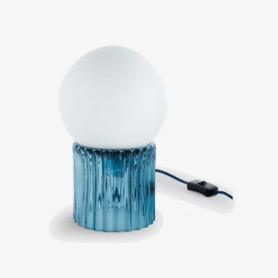 La Redoute Dima Opaline & Coloured / Streaked Glass Lamp