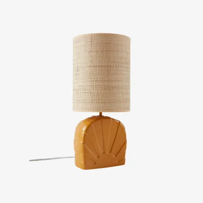 La Redoute Sunia Ceramic and Raffia Table Lamp