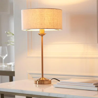 La Redoute Harrington 1 Table Lamp in Vintage Brass