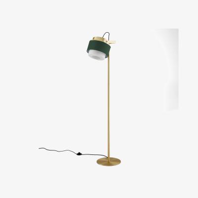 La Redoute Opaline Glass, Cotton & Brass Adjustable Floor Lamp