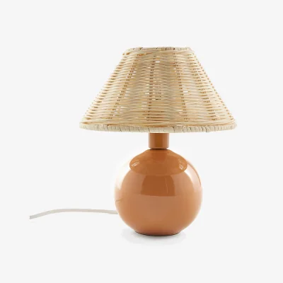 La Redoute Alios Ceramic & Rattan Table Lamp