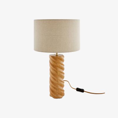 La Redoute Dehen Oak & Linen Table Lamp